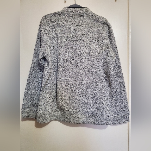Eddie Bauer Fleece Pullover Quarter Sweater Light Heather Grey Men's Size Large - Picture 2 of 5